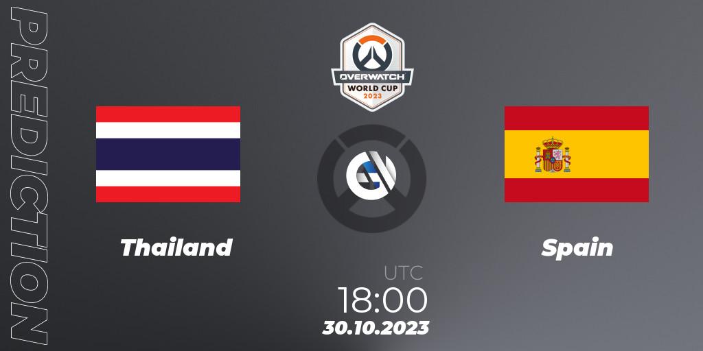 Thailand - Spain: ennuste. 30.10.2023 at 18:00, Overwatch, Overwatch World Cup 2023