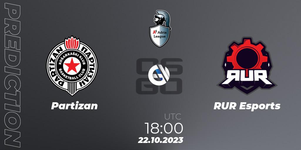 Partizan - RUR Esports: ennuste. 22.10.23, CS2 (CS:GO), A1 Adria League Season 12
