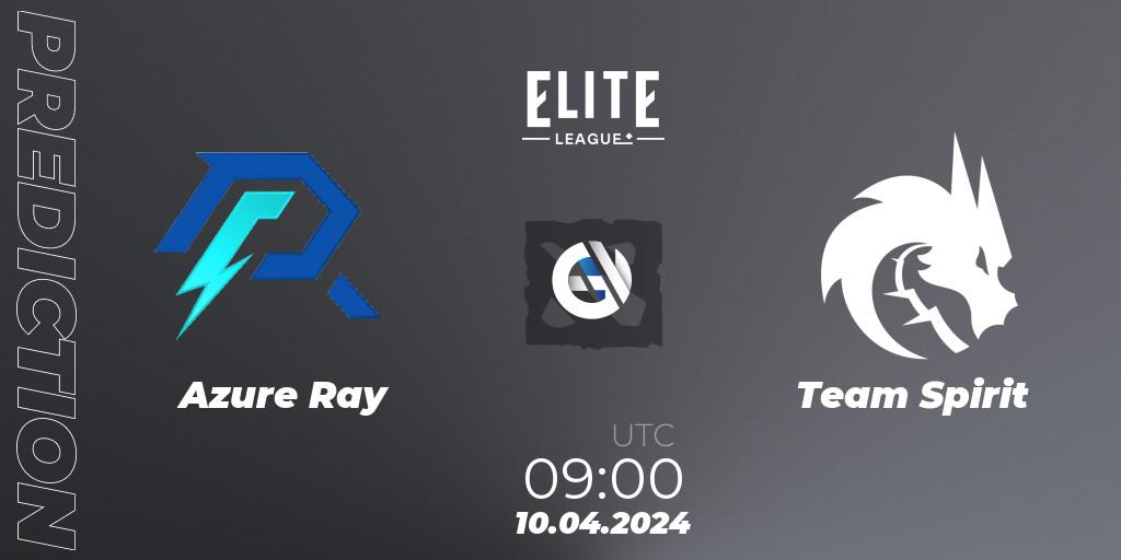 Azure Ray - Team Spirit: ennuste. 10.04.24, Dota 2, Elite League: Round-Robin Stage