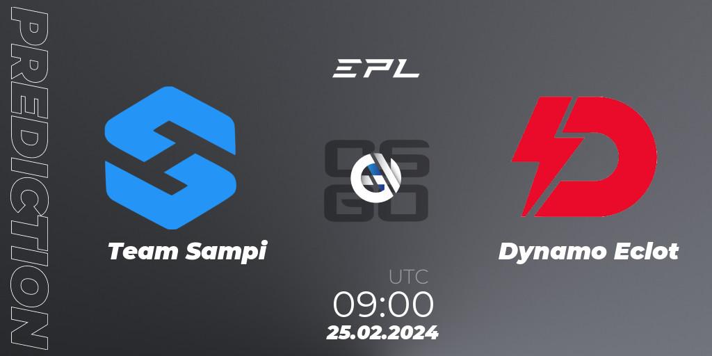 Team Sampi - Dynamo Eclot: ennuste. 25.02.2024 at 09:00, Counter-Strike (CS2), European Pro League Season 15: Division 2