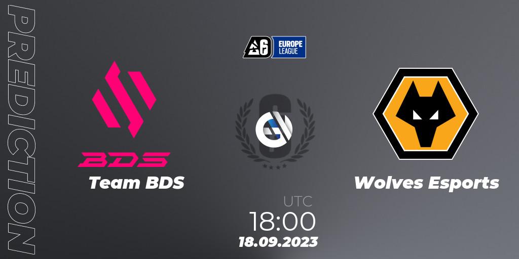Team BDS - Wolves Esports: ennuste. 18.09.2023 at 18:00, Rainbow Six, Europe League 2023 - Stage 2