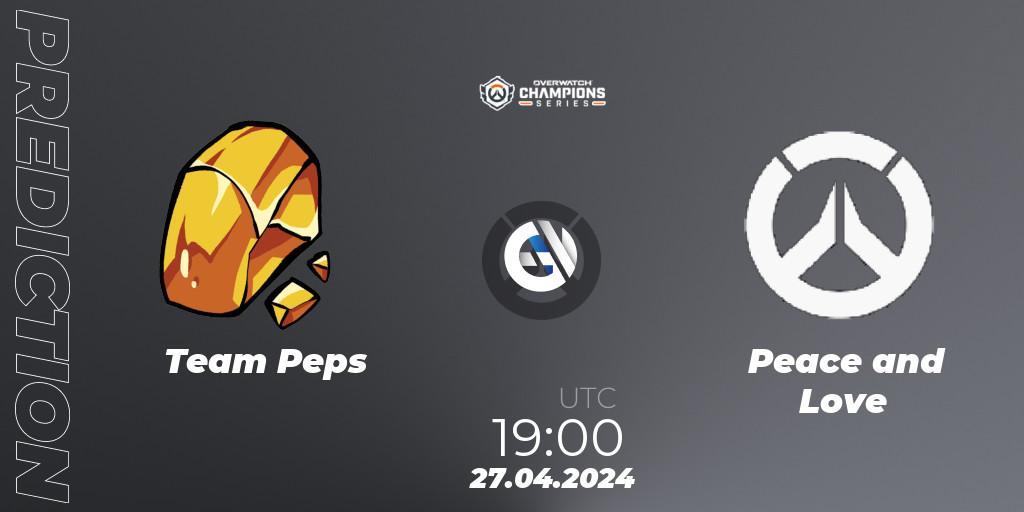 Team Peps - Peace and Love: ennuste. 27.04.2024 at 19:00, Overwatch, Overwatch Champions Series 2024 - EMEA Stage 2 Main Event