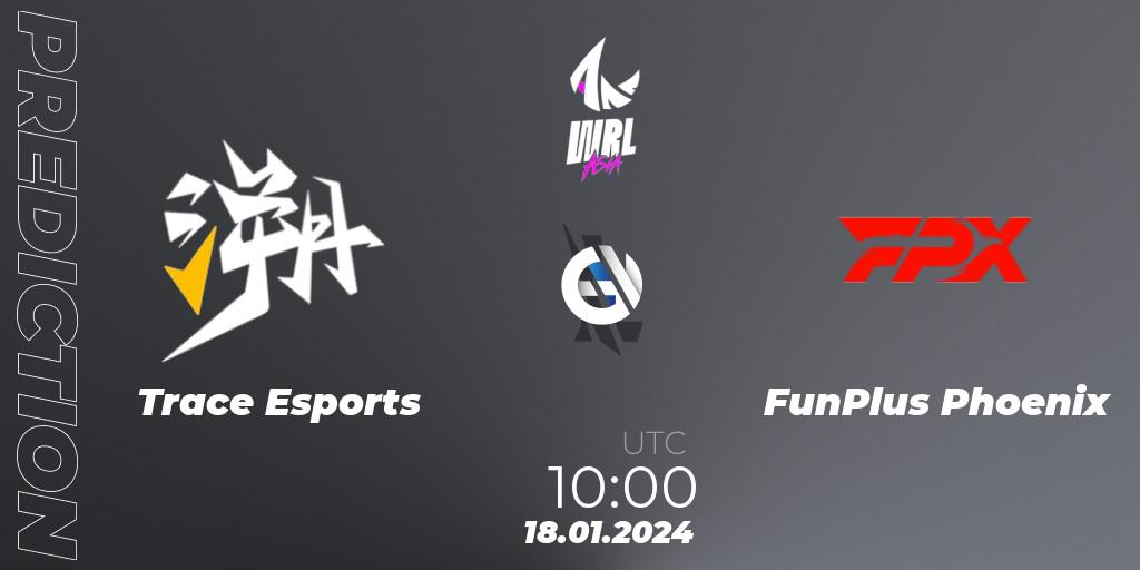 Trace Esports - FunPlus Phoenix: ennuste. 18.01.2024 at 10:00, Wild Rift, WRL Asia 2023 - Season 2: China Conference