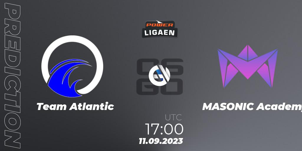 Team Atlantic - MASONIC Academy: ennuste. 11.09.2023 at 17:00, Counter-Strike (CS2), POWER Ligaen Season 24 Finals