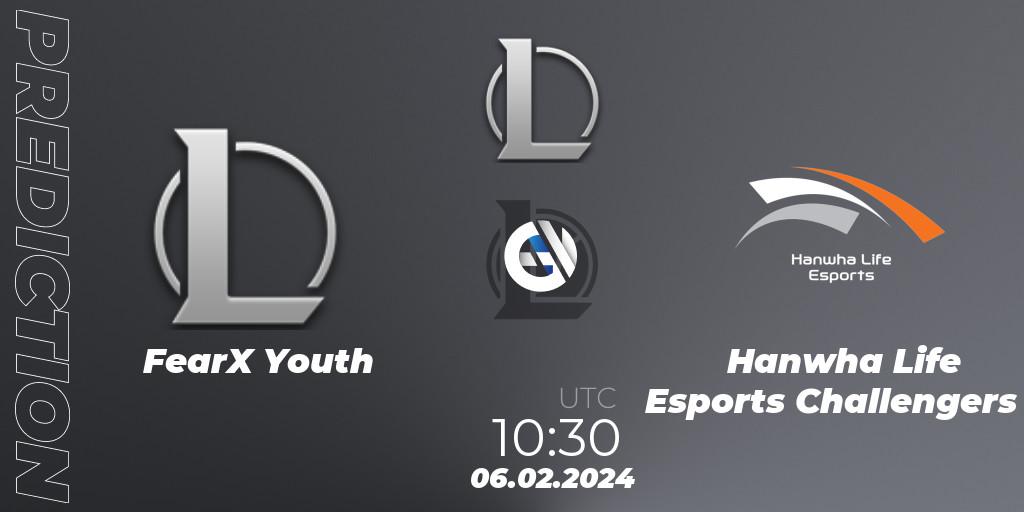 FearX Youth - Hanwha Life Esports Challengers: ennuste. 06.02.2024 at 10:30, LoL, LCK Challengers League 2024 Spring - Group Stage