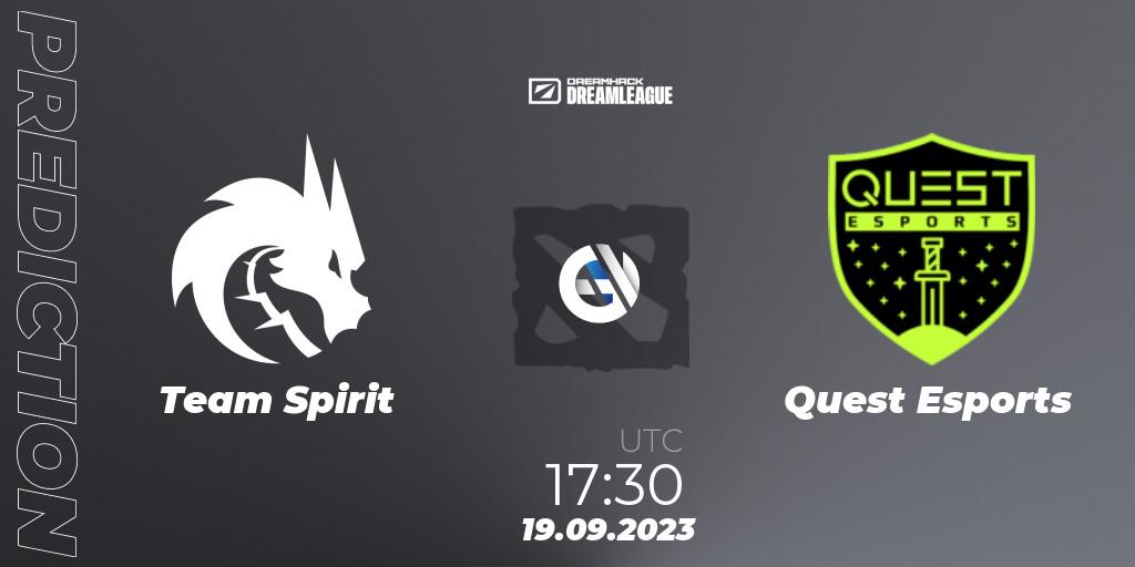 Team Spirit - PSG Quest: ennuste. 19.09.2023 at 17:30, Dota 2, DreamLeague Season 21