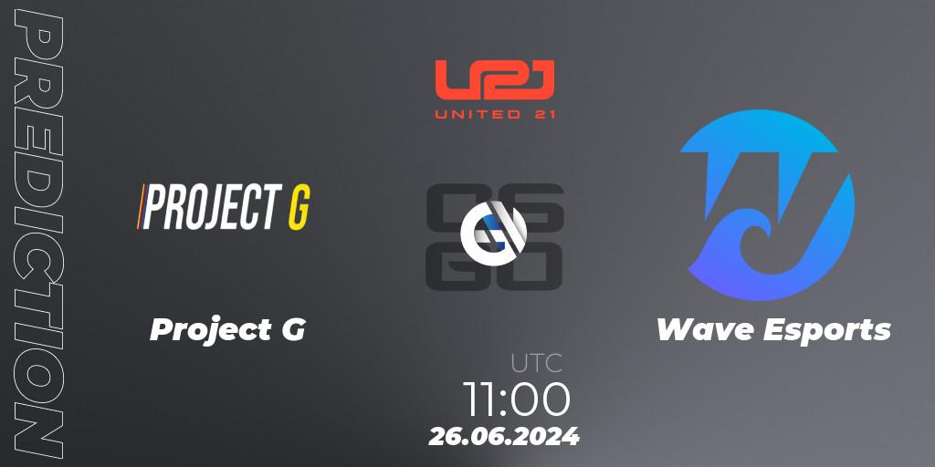 Project G - Wave Esports: ennuste. 26.06.2024 at 11:00, Counter-Strike (CS2), United21 Season 17