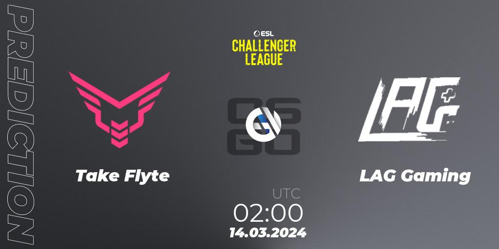 Take Flyte - LAG Gaming: ennuste. 21.03.2024 at 01:00, Counter-Strike (CS2), ESL Challenger League Season 47: North America