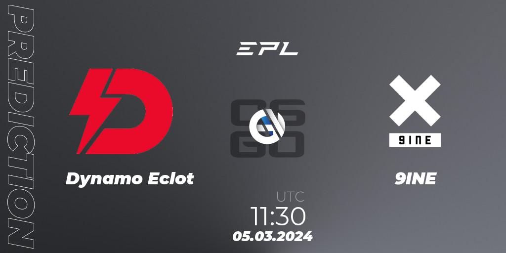 Dynamo Eclot - 9INE: ennuste. 05.03.24, CS2 (CS:GO), European Pro League Season 14