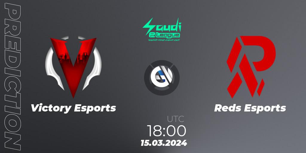 Victory Esports - Reds Esports: ennuste. 15.03.2024 at 18:30, Overwatch, Saudi eLeague 2024 - Major 1 / Phase 2