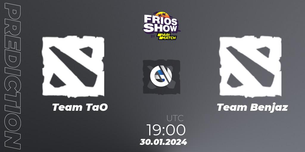 Team TaO - Team Benjaz: ennuste. 30.01.2024 at 19:00, Dota 2, Frios Show 2