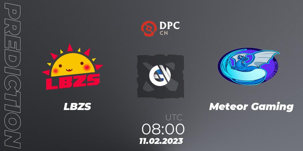LBZS - Meteor Gaming: ennuste. 11.02.23, Dota 2, DPC 2022/2023 Winter Tour 1: CN Division II (Lower)