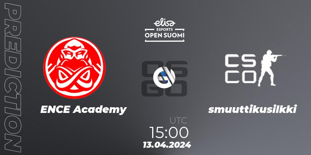 ENCE Academy - smuuttikusilkki: ennuste. 13.04.24, CS2 (CS:GO), Elisa Open Suomi Season 6