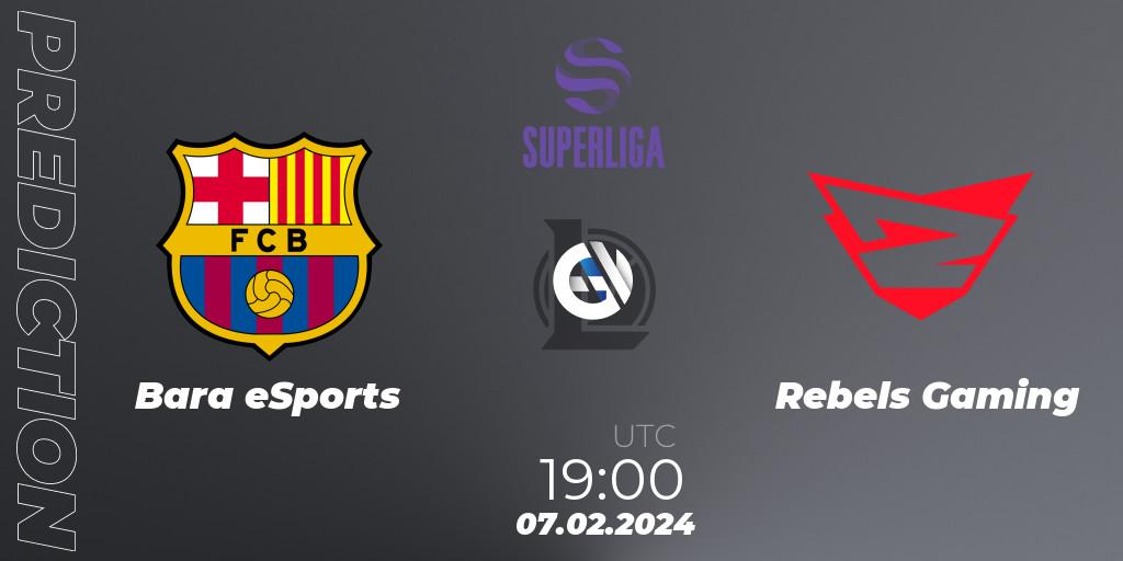 Barça eSports - Rebels Gaming: ennuste. 07.02.2024 at 19:00, LoL, Superliga Spring 2024 - Group Stage