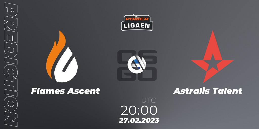 Flames Ascent - Astralis Talent: ennuste. 28.02.23, CS2 (CS:GO), Dust2.dk Ligaen Season 22