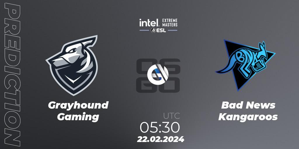 Grayhound Gaming - Bad News Kangaroos: ennuste. 22.02.24, CS2 (CS:GO), Intel Extreme Masters Dallas 2024: Oceanic Closed Qualifier