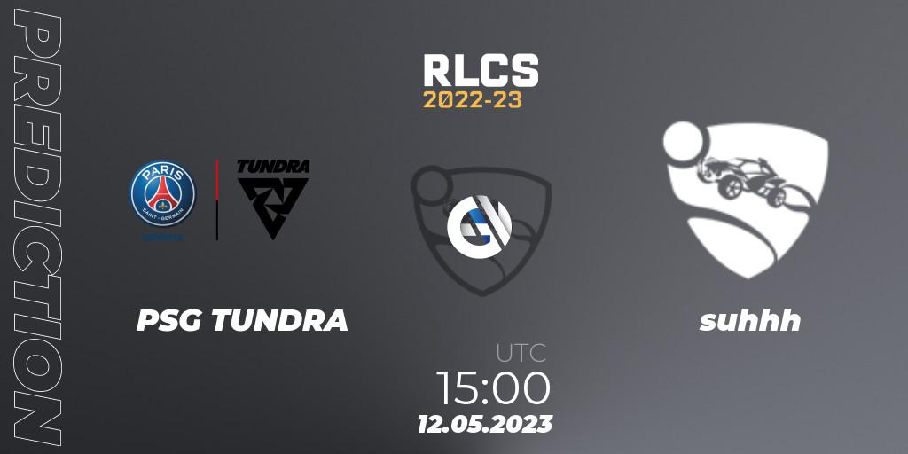 PSG TUNDRA - suhhh: ennuste. 12.05.2023 at 15:00, Rocket League, RLCS 2022-23 - Spring: Europe Regional 1 - Spring Open