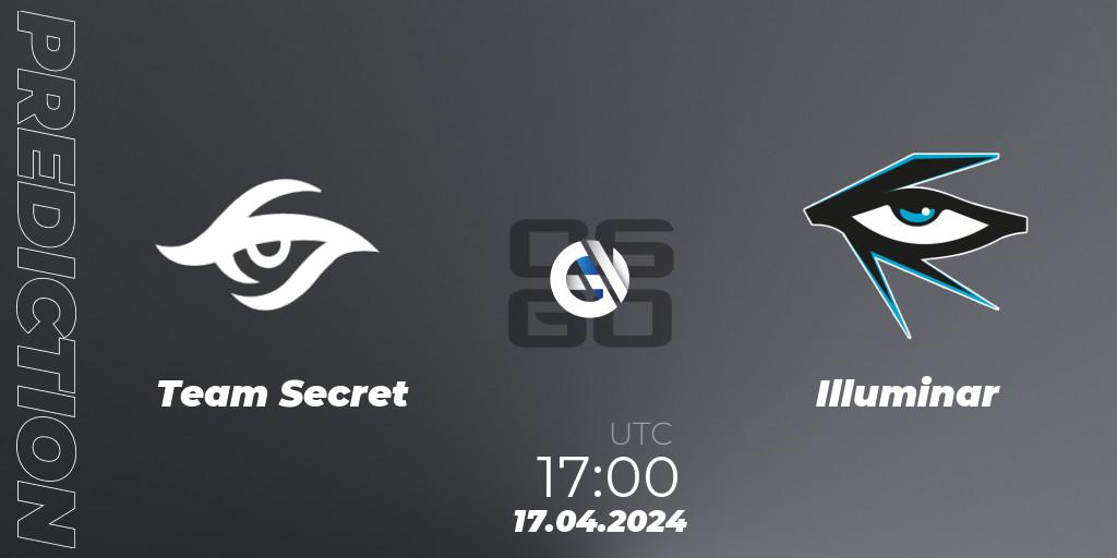 Team Secret - Illuminar: ennuste. 17.04.24, CS2 (CS:GO), CCT Season 2 Europe Series 1 Closed Qualifier