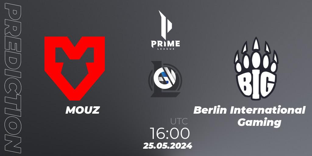 MOUZ - Berlin International Gaming: ennuste. 25.05.2024 at 16:00, LoL, Prime League Summer 2024
