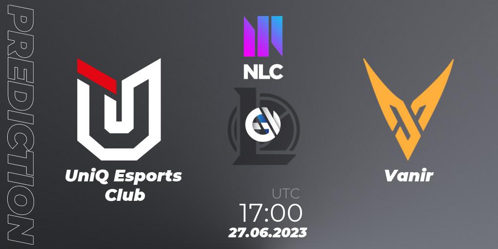 UniQ Esports Club - Vanir: ennuste. 27.06.23, LoL, NLC Summer 2023 - Group Stage
