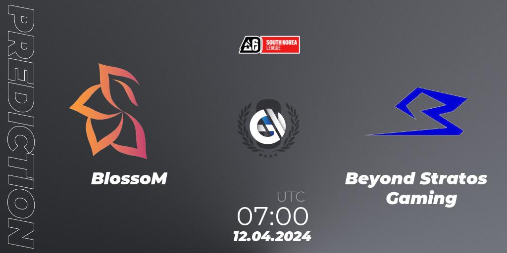 BlossoM - Beyond Stratos Gaming: ennuste. 12.04.2024 at 07:00, Rainbow Six, South Korea League 2024 - Stage 1
