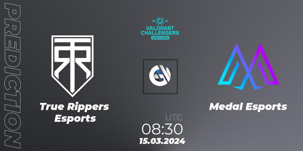 True Rippers Esports - Medal Esports: ennuste. 15.03.24, VALORANT, VALORANT Challengers 2024: South Asia Split 1 - Cup 1
