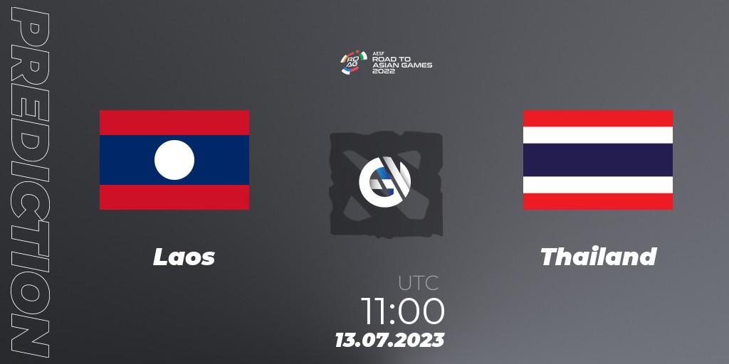Laos - Thailand: ennuste. 13.07.2023 at 11:00, Dota 2, 2022 AESF Road to Asian Games - Southeast Asia
