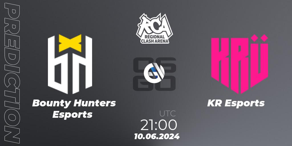 Bounty Hunters Esports - KRÜ Esports: ennuste. 11.06.2024 at 14:30, Counter-Strike (CS2), Regional Clash Arena South America