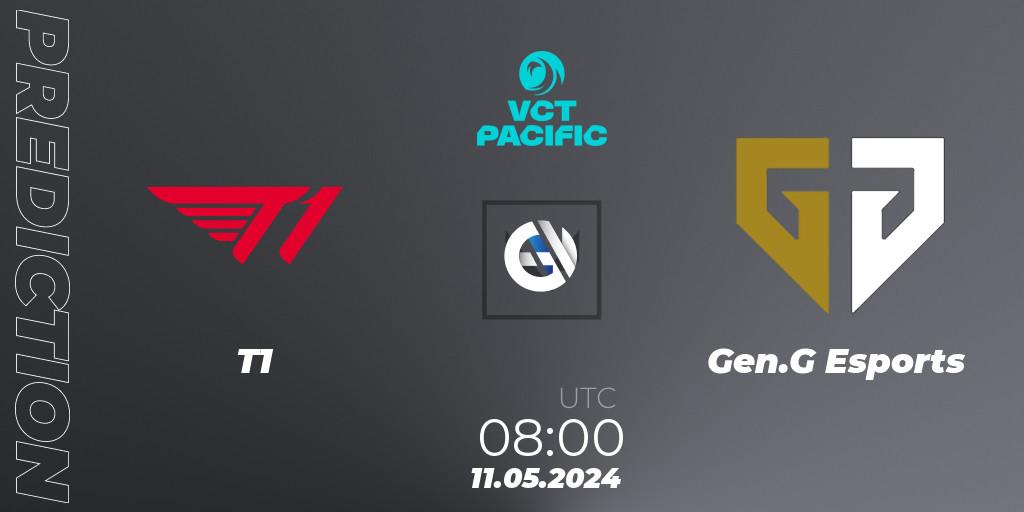 T1 - Gen.G Esports: ennuste. 11.05.2024 at 08:10, VALORANT, VCT 2024: Pacific League - Stage 1