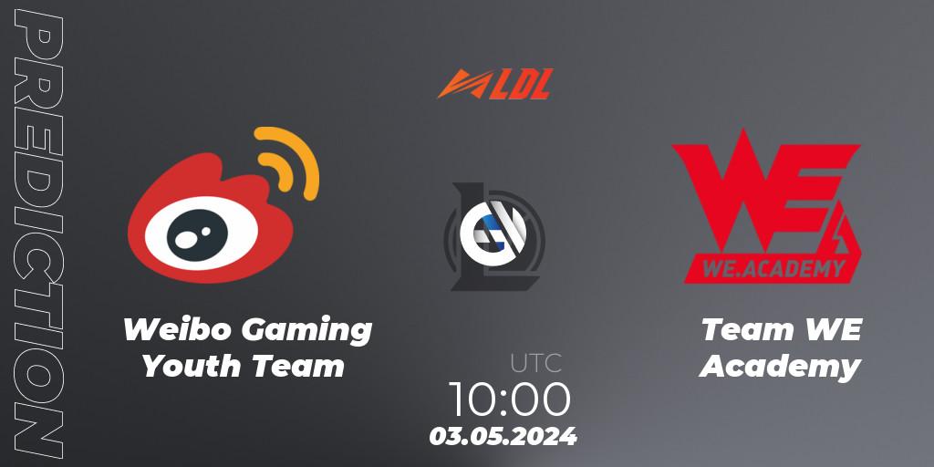 Weibo Gaming Youth Team - Team WE Academy: ennuste. 03.05.2024 at 10:00, LoL, LDL 2024 - Stage 2