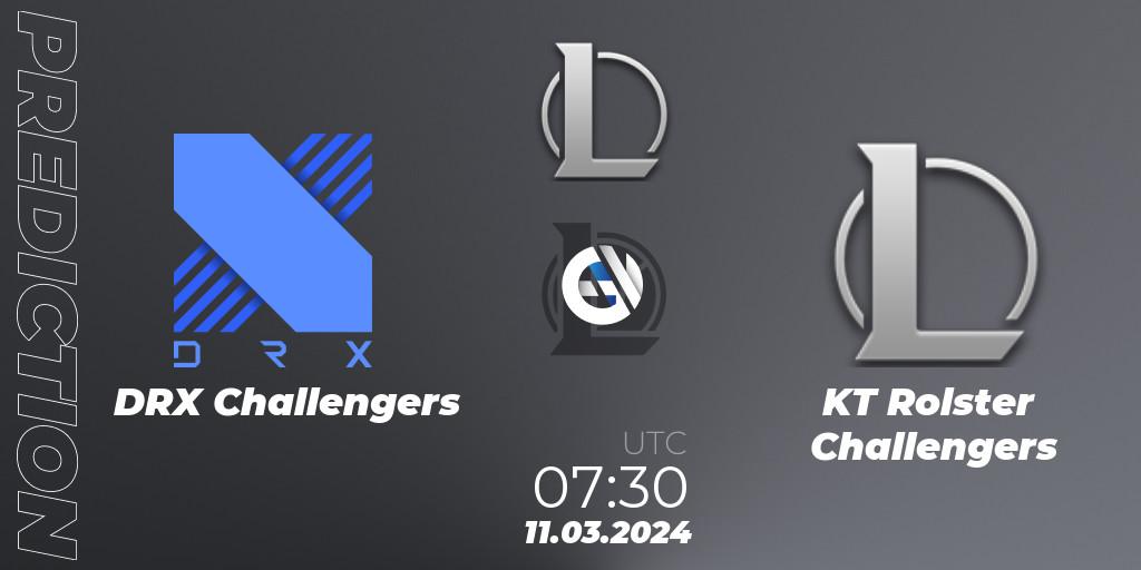 DRX Challengers - KT Rolster Challengers: ennuste. 11.03.24, LoL, LCK Challengers League 2024 Spring - Group Stage