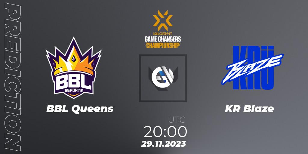 BBL Queens - KRÜ Blaze: ennuste. 29.11.2023 at 20:00, VALORANT, VCT 2023: Game Changers Championship