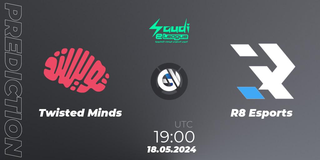 Twisted Minds - R8 Esports: ennuste. 18.05.2024 at 19:00, Overwatch, Saudi eLeague 2024 - Major 2 Phase 1