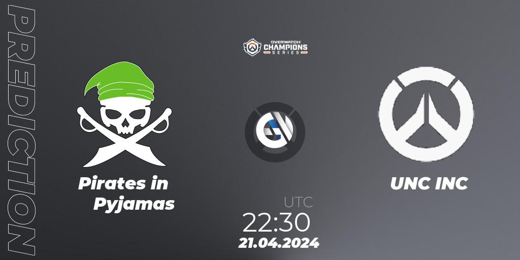 Pirates in Pyjamas - UNC INC: ennuste. 21.04.2024 at 22:30, Overwatch, Overwatch Champions Series 2024 - North America Stage 2 Group Stage