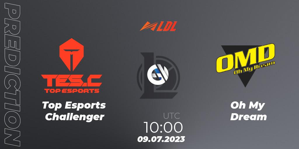 Top Esports Challenger - Oh My Dream: ennuste. 09.07.2023 at 11:00, LoL, LDL 2023 - Regular Season - Stage 3