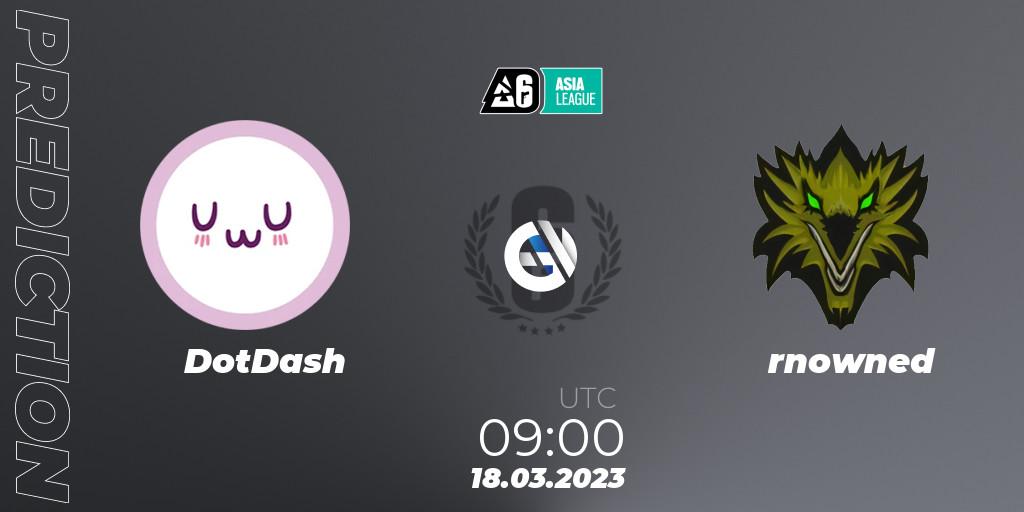 DotDash - rnowned: ennuste. 18.03.2023 at 10:00, Rainbow Six, South Asia League 2023 - Stage 1