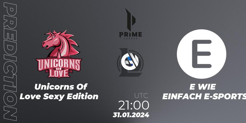 Unicorns Of Love Sexy Edition - E WIE EINFACH E-SPORTS: ennuste. 31.01.2024 at 21:00, LoL, Prime League Spring 2024 - Group Stage