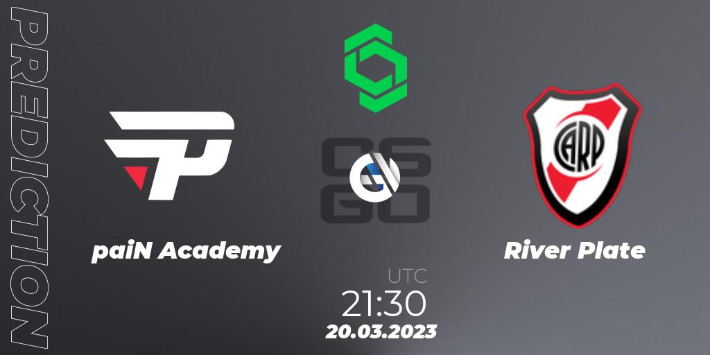paiN Academy - River Plate: ennuste. 20.03.2023 at 21:30, Counter-Strike (CS2), CCT South America Series #6: Closed Qualifier