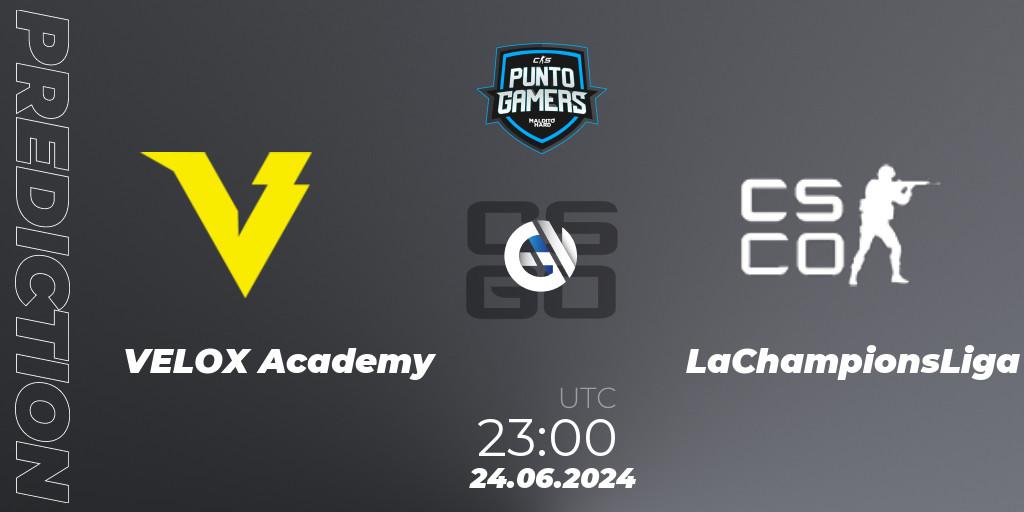 VELOX Academy - LaChampionsLiga: ennuste. 24.06.2024 at 23:00, Counter-Strike (CS2), Punto Gamers Cup 2024