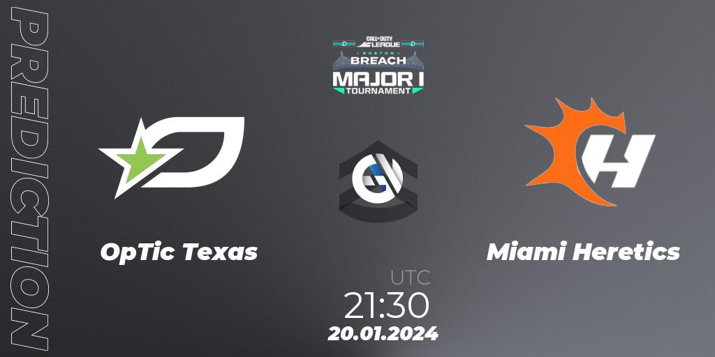 OpTic Texas - Miami Heretics: ennuste. 19.01.2024 at 21:30, Call of Duty, Call of Duty League 2024: Stage 1 Major Qualifiers