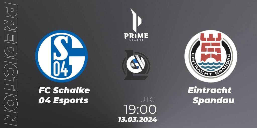 FC Schalke 04 Esports - Eintracht Spandau: ennuste. 13.03.24, LoL, Prime League Spring 2024 - Group Stage