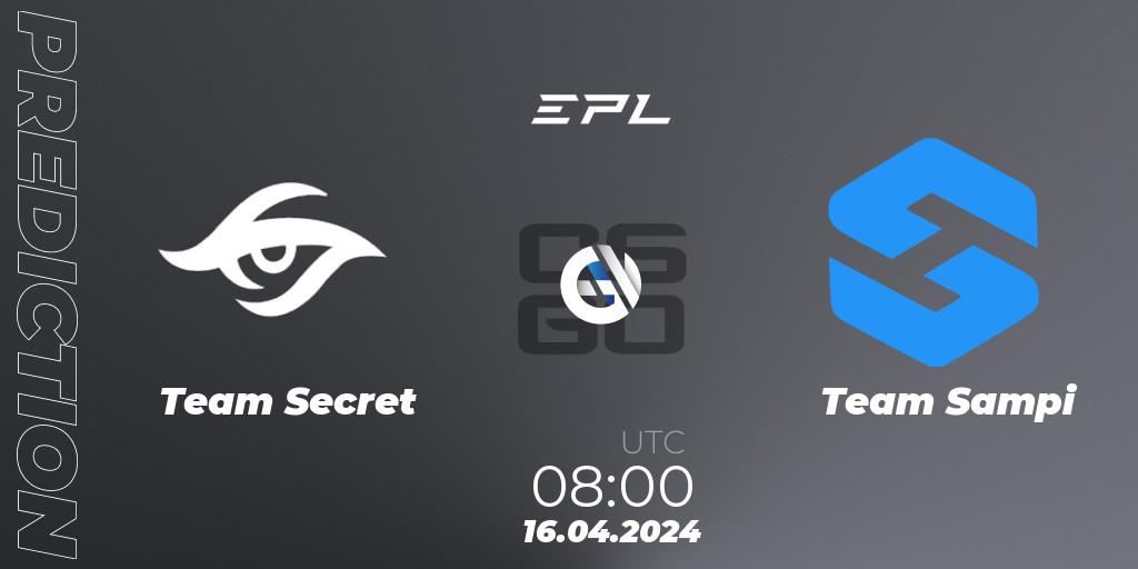 Team Secret - Team Sampi: ennuste. 16.04.24, CS2 (CS:GO), European Pro League Season 15