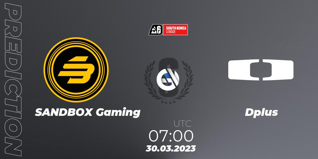 SANDBOX Gaming - Dplus: ennuste. 30.03.2023 at 07:00, Rainbow Six, South Korea League 2023 - Stage 1