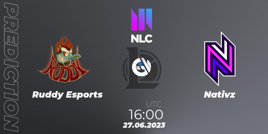 Ruddy Esports - Nativz: ennuste. 27.06.2023 at 16:00, LoL, NLC Summer 2023 - Group Stage