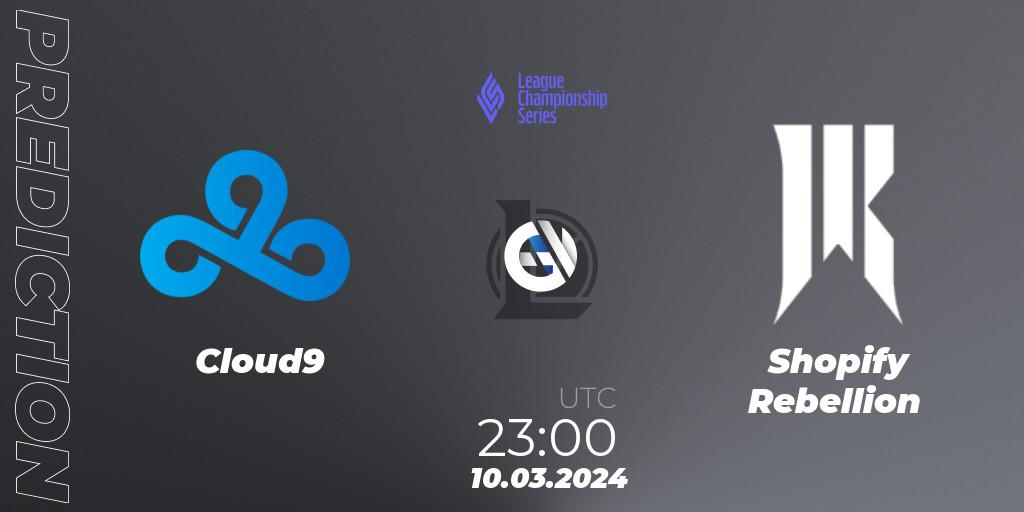 Cloud9 - Shopify Rebellion: ennuste. 10.03.24, LoL, LCS Spring 2024 - Group Stage