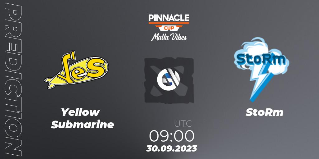 Yellow Submarine - StoRm: ennuste. 30.09.23, Dota 2, Pinnacle Cup: Malta Vibes #4