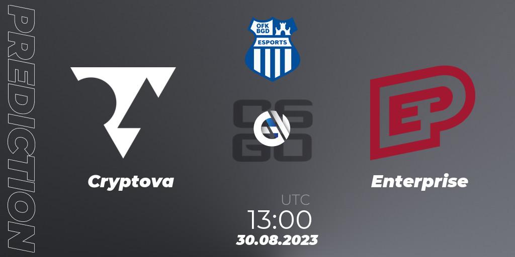 Cryptova - Enterprise: ennuste. 30.08.23, CS2 (CS:GO), OFK BGD Esports Series #1: Balkan Closed Qualifier