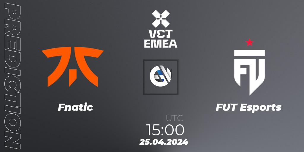 Fnatic - FUT Esports: ennuste. 25.04.24, VALORANT, VALORANT Champions Tour 2024: EMEA League - Stage 1 - Group Stage