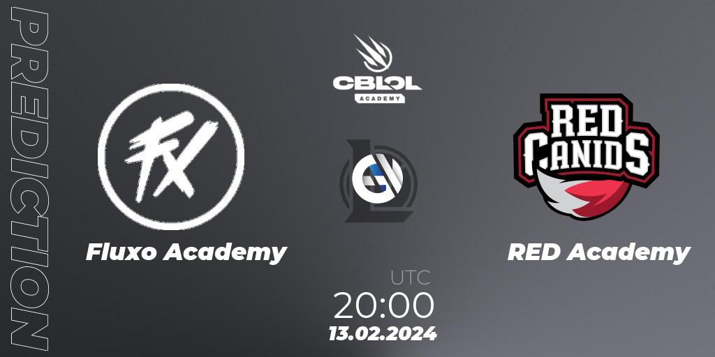 Fluxo Academy - RED Academy: ennuste. 13.02.2024 at 20:00, LoL, CBLOL Academy Split 1 2024