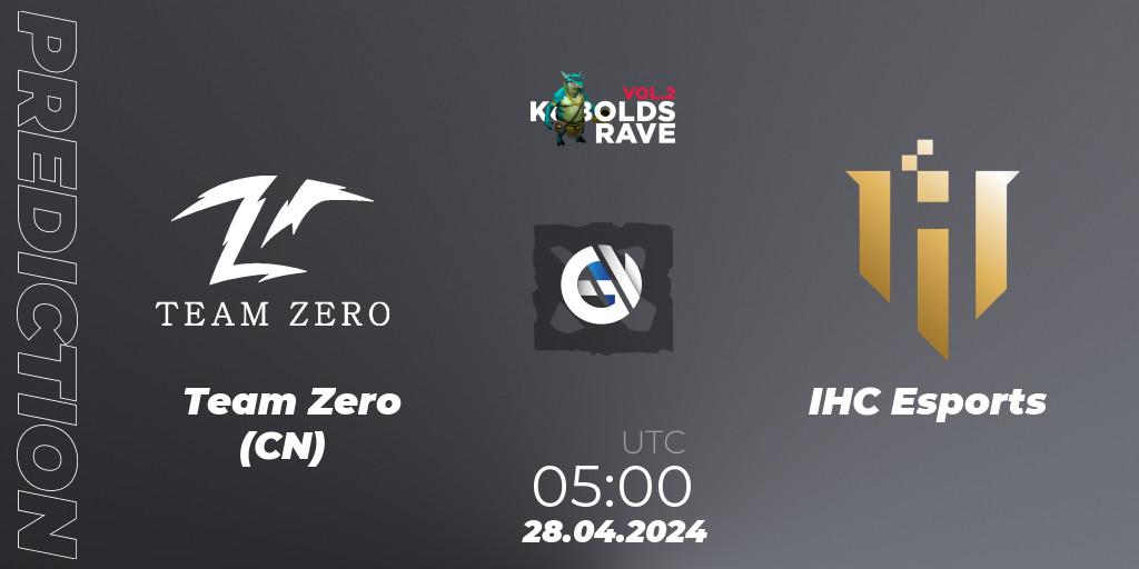 Team Zero (CN) - IHC Esports: ennuste. 28.04.24, Dota 2, Cringe Station Kobolds Rave 2
